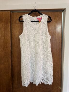Catherine Malandrino White Floral Lace Mini Dress